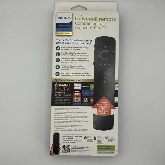 Philips Universal Remote for Amazon Fire TV with Flip & Slide Cradle. New In Box - Picture 5 of 11